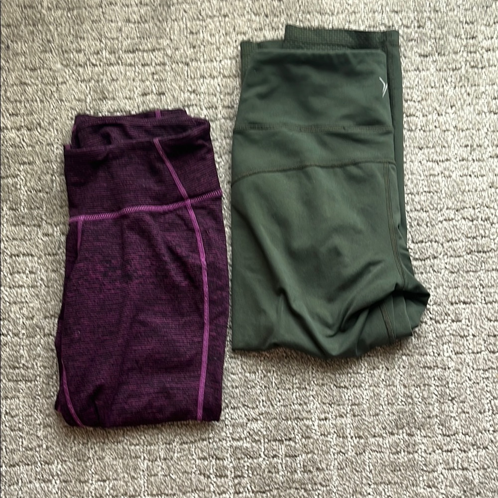 Old Navy Purple and Green Leggings for Versatile Style